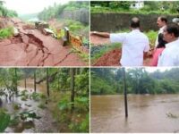 കണ്ണൂർ എളയാവൂരിൽ ദേശീയ പാതയുടെ സംരക്ഷണ ഭിത്തി ഇടിഞ്ഞു