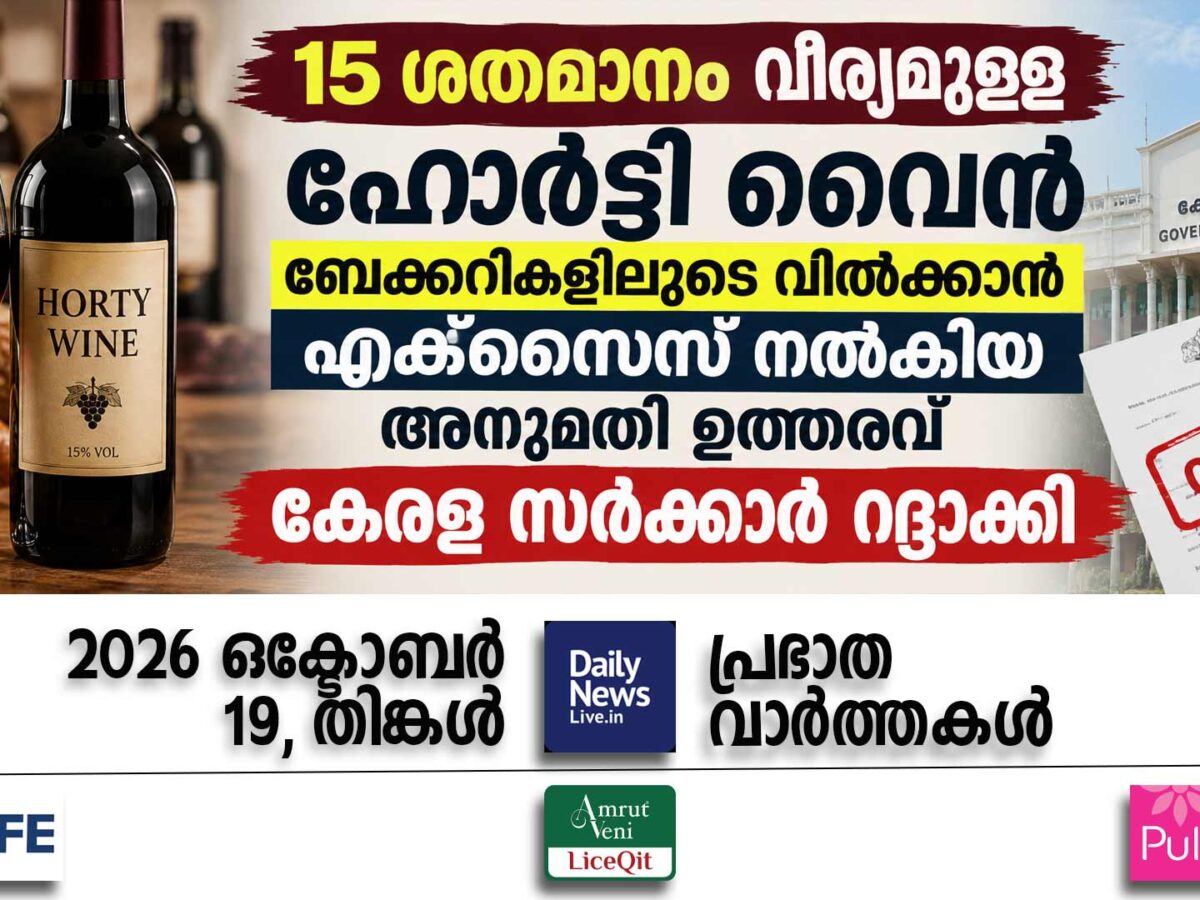 പ്രഭാത വാര്‍ത്തകള്‍ | ഒക്ടോബര്‍ 19, തിങ്കള്‍